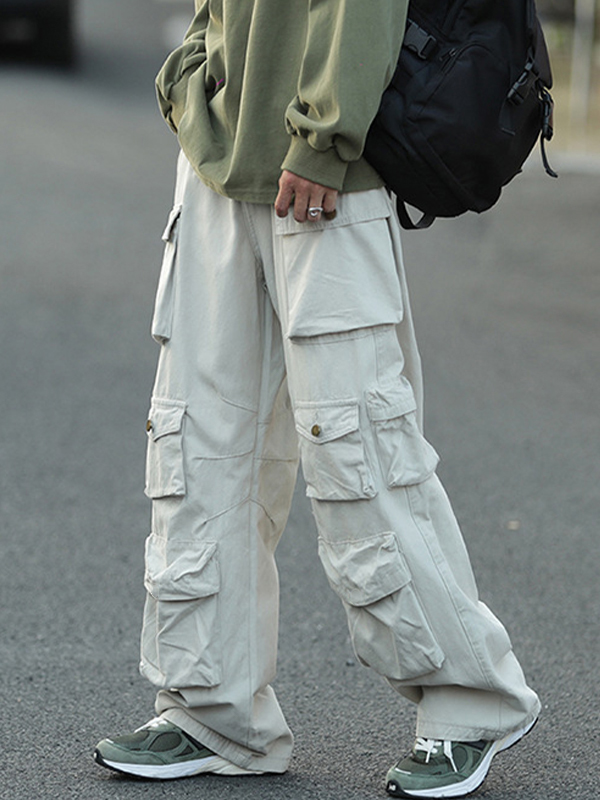 Men's Vintage Pocket Loose Cargo Pants-1