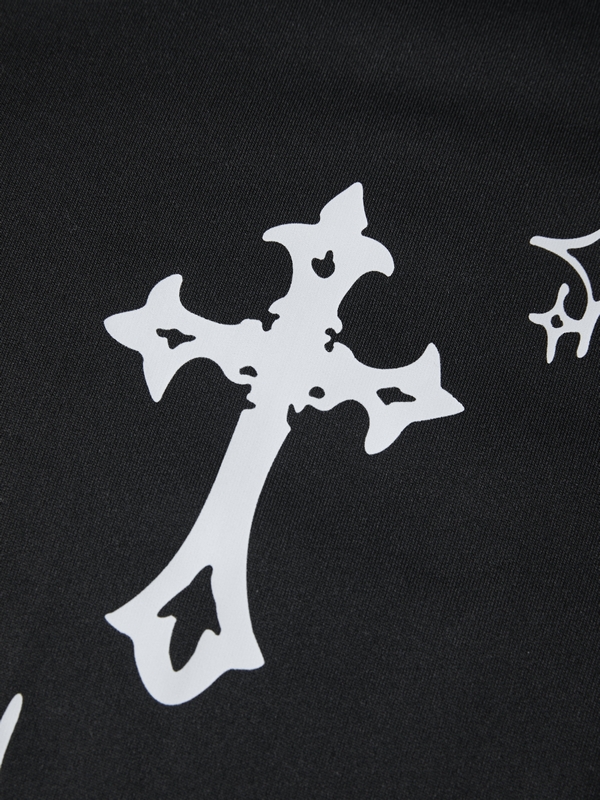 Men' Vintage Star Cross Print Zip Up Oversized Hoodie-2