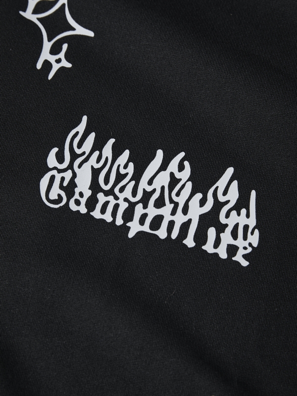Men' Vintage Star Cross Print Zip Up Oversized Hoodie-3