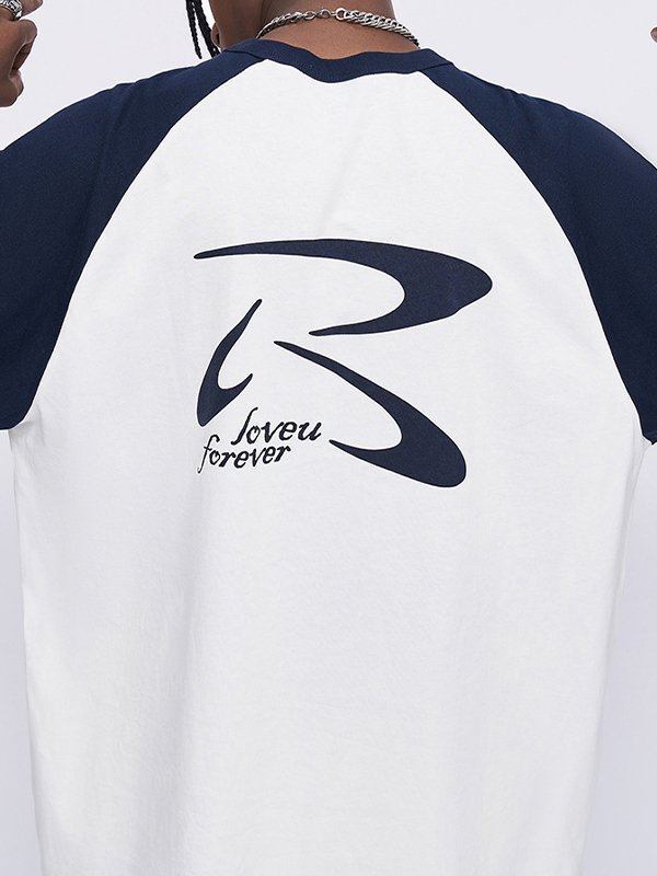 Men' Retro Raglan Print Long Sleeve Tee-1