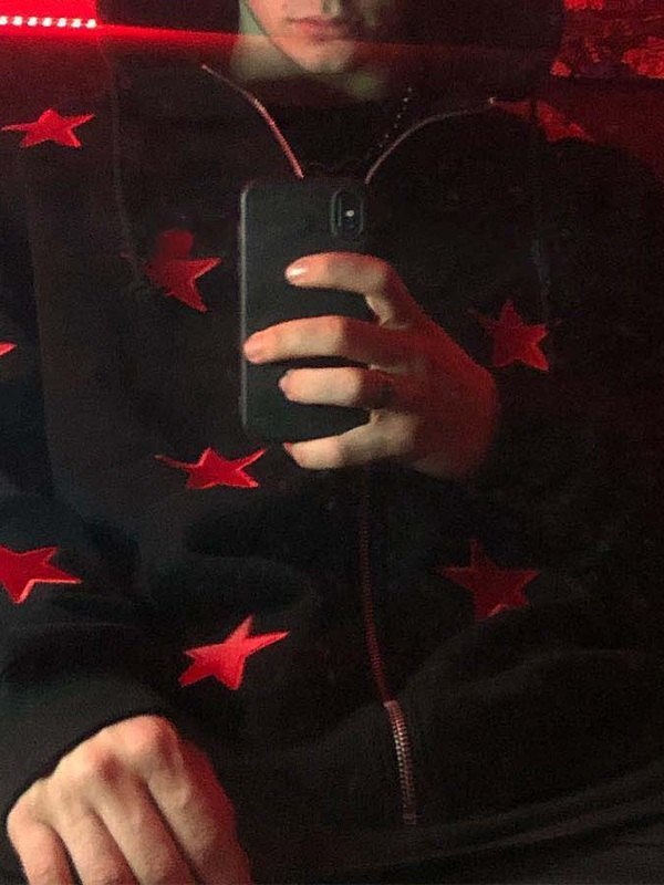 Men's Patch Star Zip Up Hoodie-2
