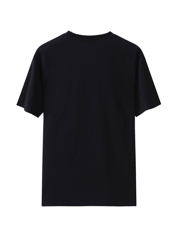 Men’s Solid Color Long Staple Cotton Short Sleeve Tee-1