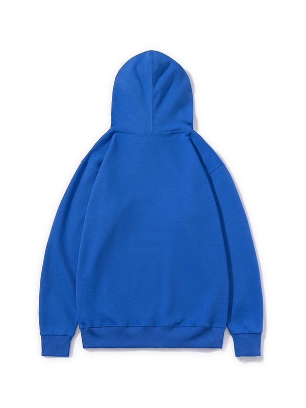 Men’s Solid Color Twill Crew Neck Oversized Hoodie-2