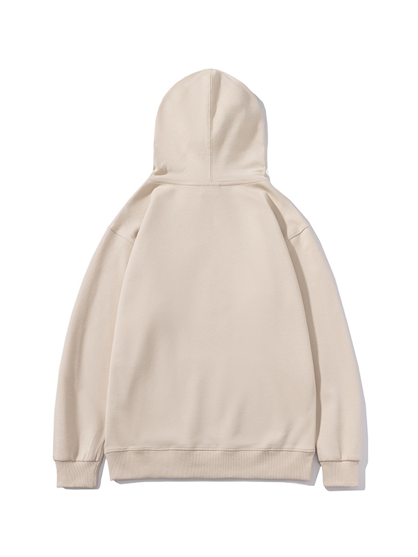 Men’s Solid Color Twill Crew Neck Oversized Hoodie-1